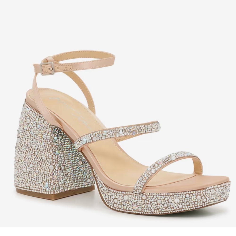 Betsey Johnson Jany Rhinestone Platform Sandal